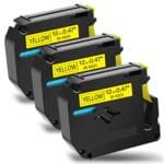Brother M-K631 12mm Black on Yellow Label Tape 8m M-K631