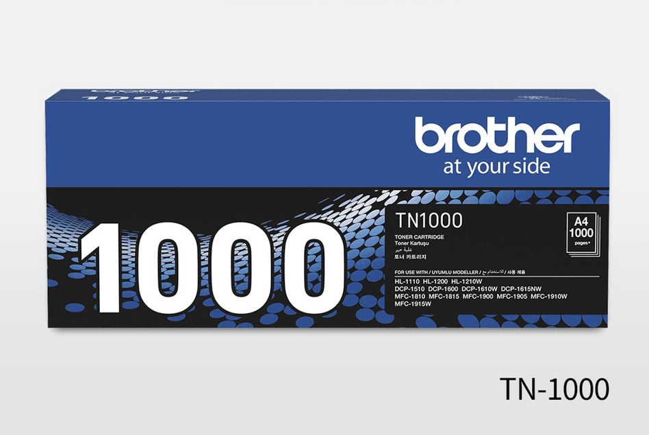 Brother TN-1000 Black Toner Cartridge 1,000 Page Yield Brother TN-1000 Black Toner Cartridge 1,000 Page Yield TN-1000