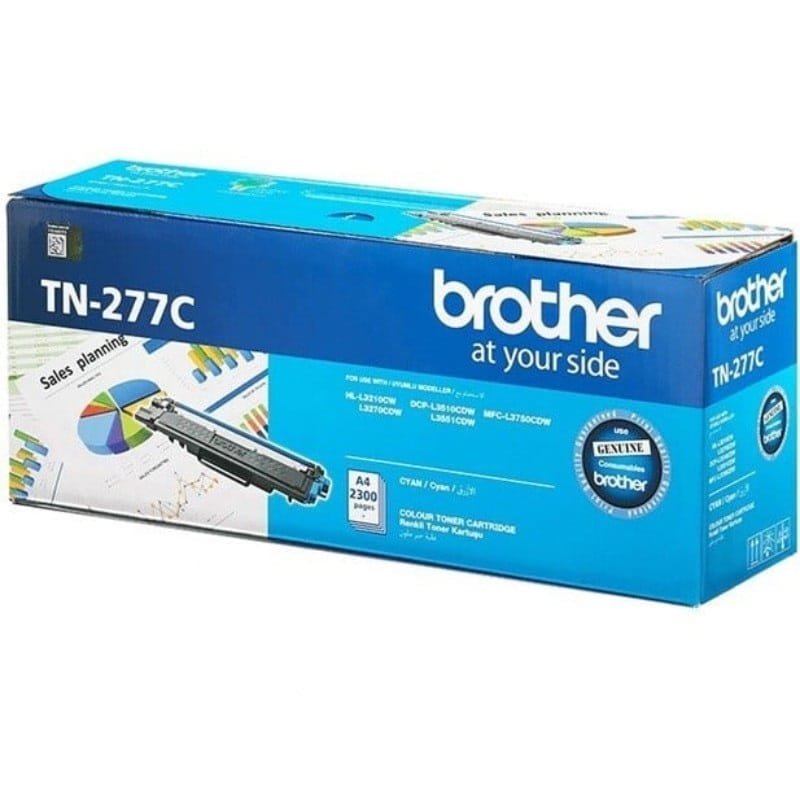 Brother TN-277C Cyan Toner Cartridge 2300 Page Yield Brother TN-277C Cyan Toner Cartridge 2300 Page Yield TN-277C