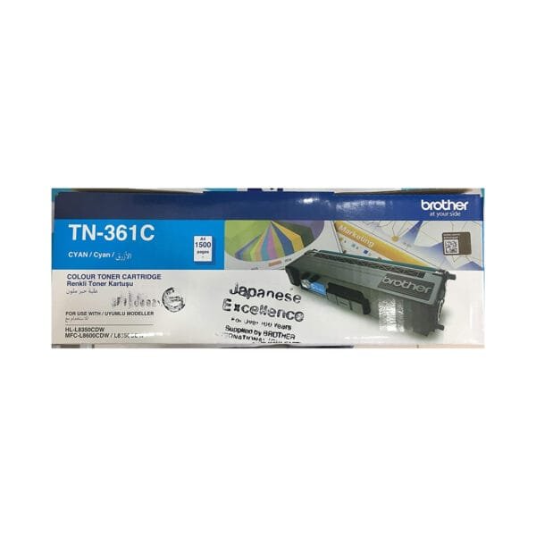 Brother TN-361C Cyan Toner Cartridge 1,500 Page Yield TN-361C