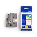 Brother TZE-132 12mm Red on Clear Laminated Tape 8M TZE-132