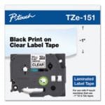 Brother TZE-151 24mm Black on Clear Laminated P-touch Tape 8m TZE-151