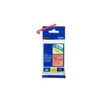 Brother TZE-421 9mm Black on Red Laminated Label Tape 8m TZE-421
