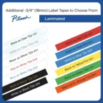 Brother TZE-441 18mm Blue on White Laminated Label Tape 8m TZE-441