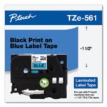 Brother TZE-561 36mm Black on Red Laminated Label Tape TZE-561