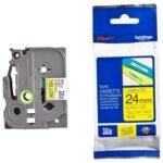 Brother TZE-651 24mm Black on Yellow Laminated Label Tape 8m TZE-651