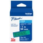 Brother TZE-751 Laminated Tape 24mm Black on Green 8m TZE-751