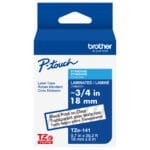 Brother TZe-141 18mm Black on Clear Label Tape 8m TZE-141