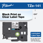 Brother TZe-141 18mm Black on Clear Label Tape 8m TZE-141