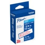 Brother TZe-242 18mm Red on White Laminated Label Tape (8m) TZE-242