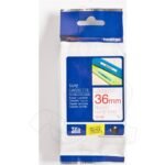 Brother TZe-262 36mm Red on White Laminated Label Tape TZE-262