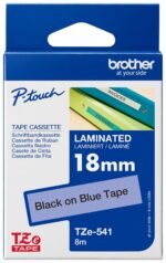 Brother TZe-541 18mm Black on Blue Laminated Tape 8m TZE-541