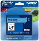 Brother TZe-541 18mm Black on Blue Laminated Tape 8m TZE-541
