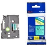 Brother TZe-731 12mm Black on Green Laminated Label Tape 8m TZE-731