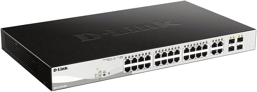 D-Link DGS-1210-28 24-Port Gigabit Smart Managed Switch with 4 Combo SFP Ports D-Link DGS-1210-28 24-Port Gigabit Smart Managed Switch with 4 Combo SFP Ports DGS-1210-28/E