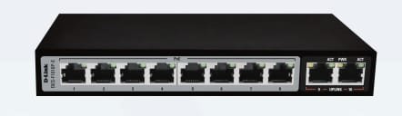 D-Link DGS-F1010P-E/B 10-Port Gigabit 250m PoE+ Surveillance Switch DGS-F1010P-E/B