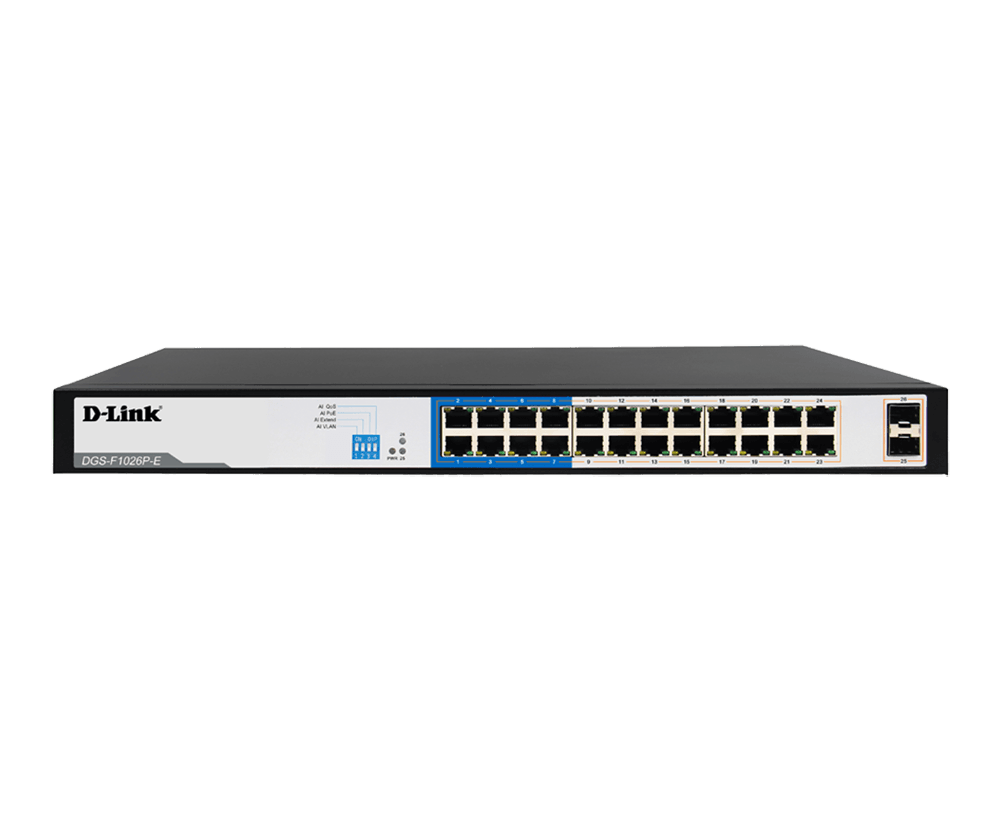 D-Link DGS-F1026P-E 24-Port Gigabit PoE+ 250W Switch D-Link DGS-F1026P-E 24-Port Gigabit PoE+ 250W Switch DGS-F1026P-E