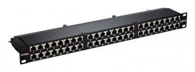 D-Link NPP-C62BLK481 Cat6 Shielded 48-Port Loaded Patch Panel NPP-C62BLK481