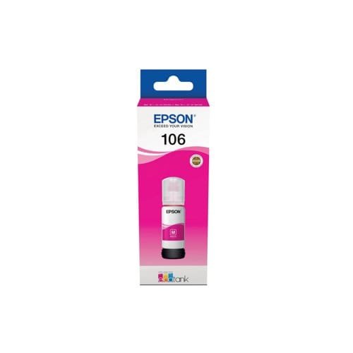Epson 106 Magenta EcoTank Ink Bottle 70ml C13T00R340 C13T00R340