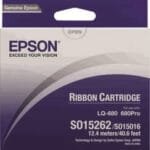 Epson C13S015262 Black Fabric Ribbon Cartridge for LQ-2550/680 C13S015262