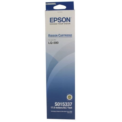 Epson C13S015337 LQ-590 Black Fabric Ribbon Cartridge C13S015337