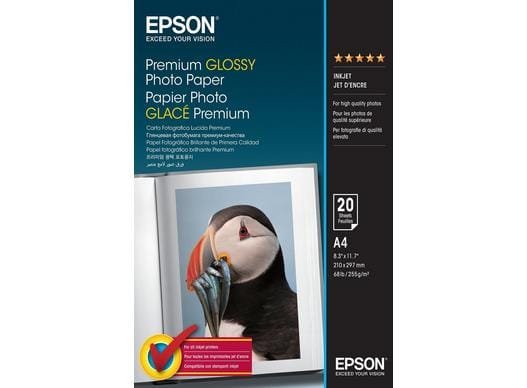 Epson C13S041287 Premium Glossy Photo Paper A4 255g/m² 20 Sheets C13S041287