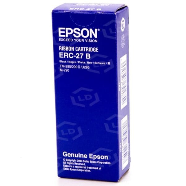 Epson ERC-27B Black Ribbon Cartridge for TM-U295/M290 C43S015366/C43S015366