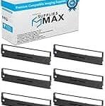 Epson S015647/8750 Black Fabric Ribbon 2-Pack for LX-350/300 Series C13S015614/8750/C13S015647