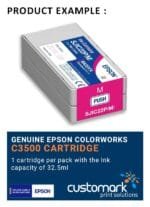 Epson SJIC22P Magenta Ink Cartridge 32.5ml for TM-C3500 C33S020603SJIC22