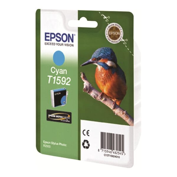 Epson T1592 Cyan Ink Cartridge 17ml UltraChrome Hi-Gloss 2 C13T15924010