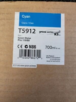Epson T5912 Cyan Ink Cartridge 700ml for Stylus Pro 11880 C13T591200
