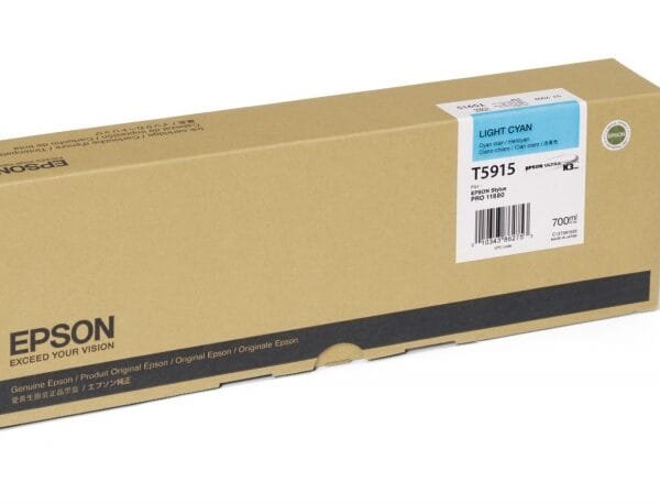 Epson T5915 Light Cyan 700ml UltraChrome K3 Ink Cartridge C13T591500