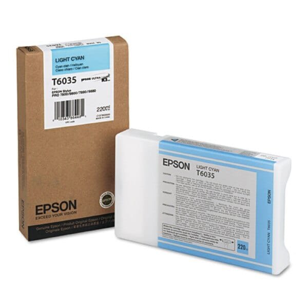 Epson T6035 Light Cyan 220ml UltraChrome K3 Ink Cartridge C13T563500/C13T603500