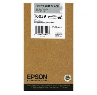Epson T6039 Light Light Black 220ml UltraChrome K3 Ink Cartridge C13T563900/C13T603900