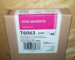 Epson T6063 Vivid Magenta 220ml UltraChrome K3 Ink Cartridge C13T606300
