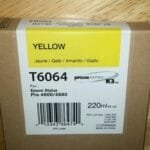 Epson T6064 Yellow Ink Cartridge 220ml UltraChrome K3 C13T565400/C13T606400