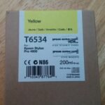 Epson T6534 Yellow Ink Cartridge 220ml UltraChrome HDR C13T653400