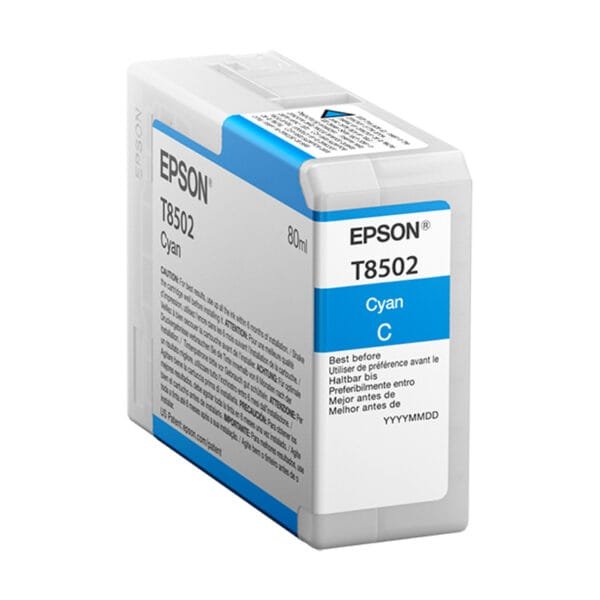 Epson T850200 Cyan Ink Cartridge 80ml UltraChrome HD C13T850200