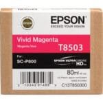 Epson T8503 Vivid Magenta UltraChrome HD 80ml Ink Cartridge (C13T850300) C13T850300