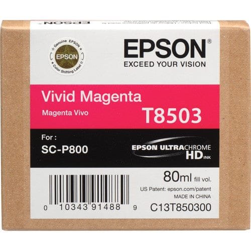 Epson T8503 Vivid Magenta UltraChrome HD 80ml Ink Cartridge (C13T850300) C13T850300