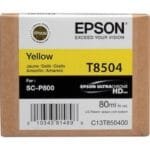 Epson T8504 Yellow UltraChrome HD Ink Cartridge 80ml C13T850400