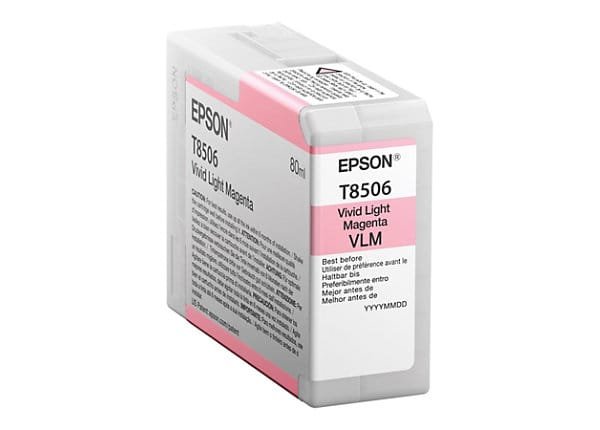 Epson T8506 Vivid Light Magenta 80ml UltraChrome HD Ink Cartridge C13T850600