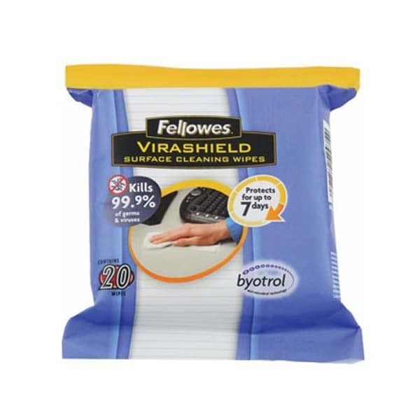 Fellowes 2210801 Anti-Static Surface Wipes 20-Pack 16SWV0004
