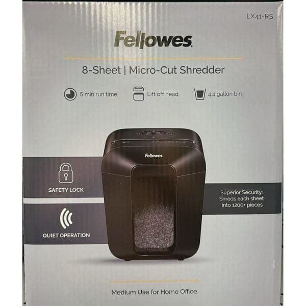 Fellowes 8Mc Micro-Cut 8-Sheet Paper Shredder FELLOWES SHREDDER CRC 4692501 8Mc MICRO SHREED 1YRW