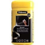 Fellowes 9970330C Screen Cleaning Wipes 100-Pack Anti-Static Tub 16SWN0006