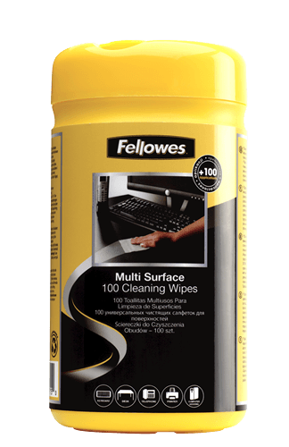 Fellowes 997158 Surface Wipes 100-Pack Anti-Static 16SWN0003