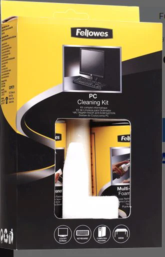 Fellowes 9977909 PC Cleaning Kit, 200ml Anti-Static Spray and Microfiber Cloth