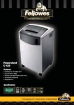 Fellowes C-420CX Cross-Cut Shredder 26-Sheet 124L P-3 FELLOWES SHREDDER C-420CX 384030 CROSSCUT 1YRW