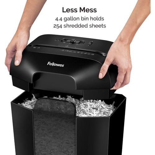 Fellowes LX45 Cross-Cut Shredder 8-Sheet P-4 17L Bin FELLOWES SHREDDER LX45 4400501 CROSS CUT