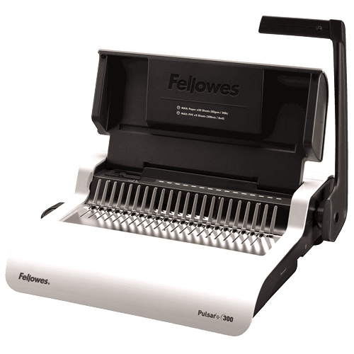 Fellowes Pulsar+ Manual Comb Binding Machine, 15-Sheet Punch, 300-Sheet Capacity 16BMC0003